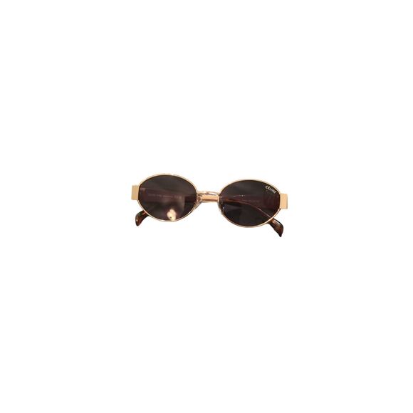 CELINE Triomphe Metal 01 Sunglasses In Metal GOLD - Picture 2 of 11